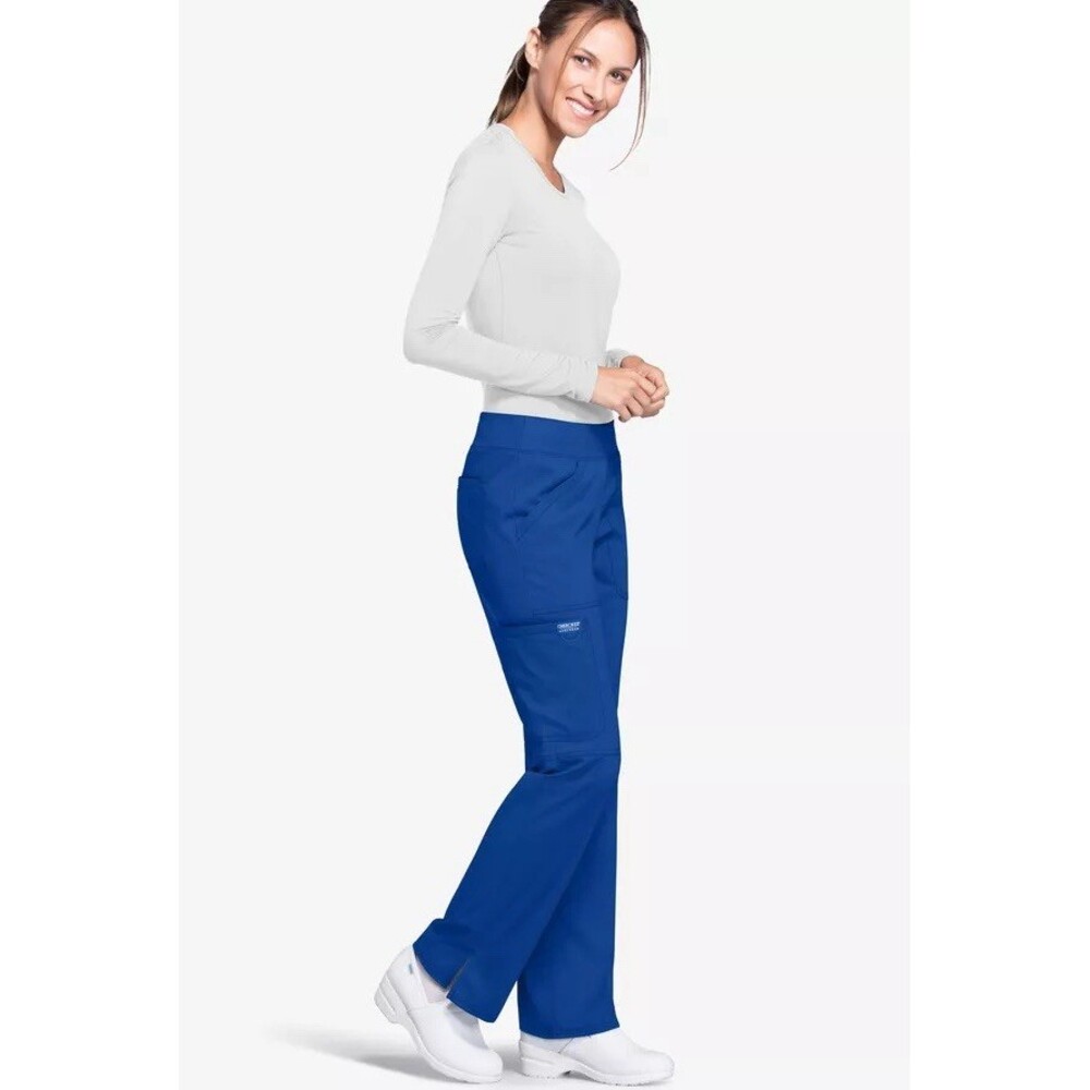 Cherokee Revolution Modern Classic Scrub Pants Straight Leg Stretch WW110 Roy XS - Picture 3 of 7